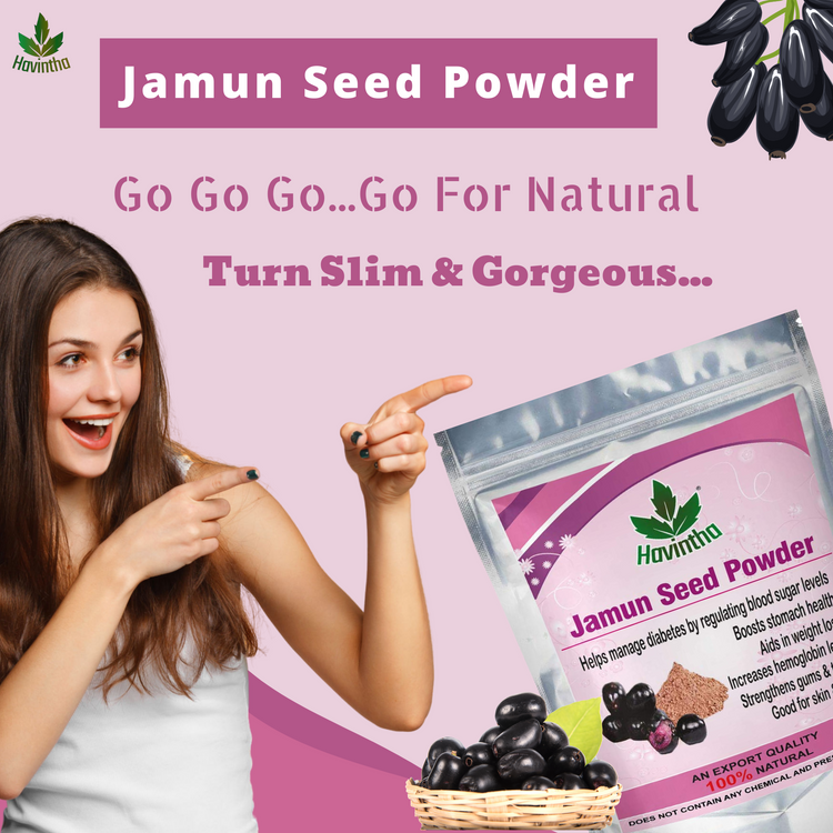 Havintha Jamun seeds powder rich source of Vit.C for diabetes stomach skin eyes health