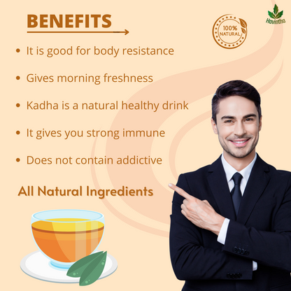 Kadha for Immunity Booster Ayurvedic Herbal Remedy for Cold, Cough, Flu, Sore Throat, Congestion - 100 Grams