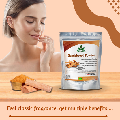 Havintha pure and natural Sandal wood powder for skin care ,face wash - 100 gm.