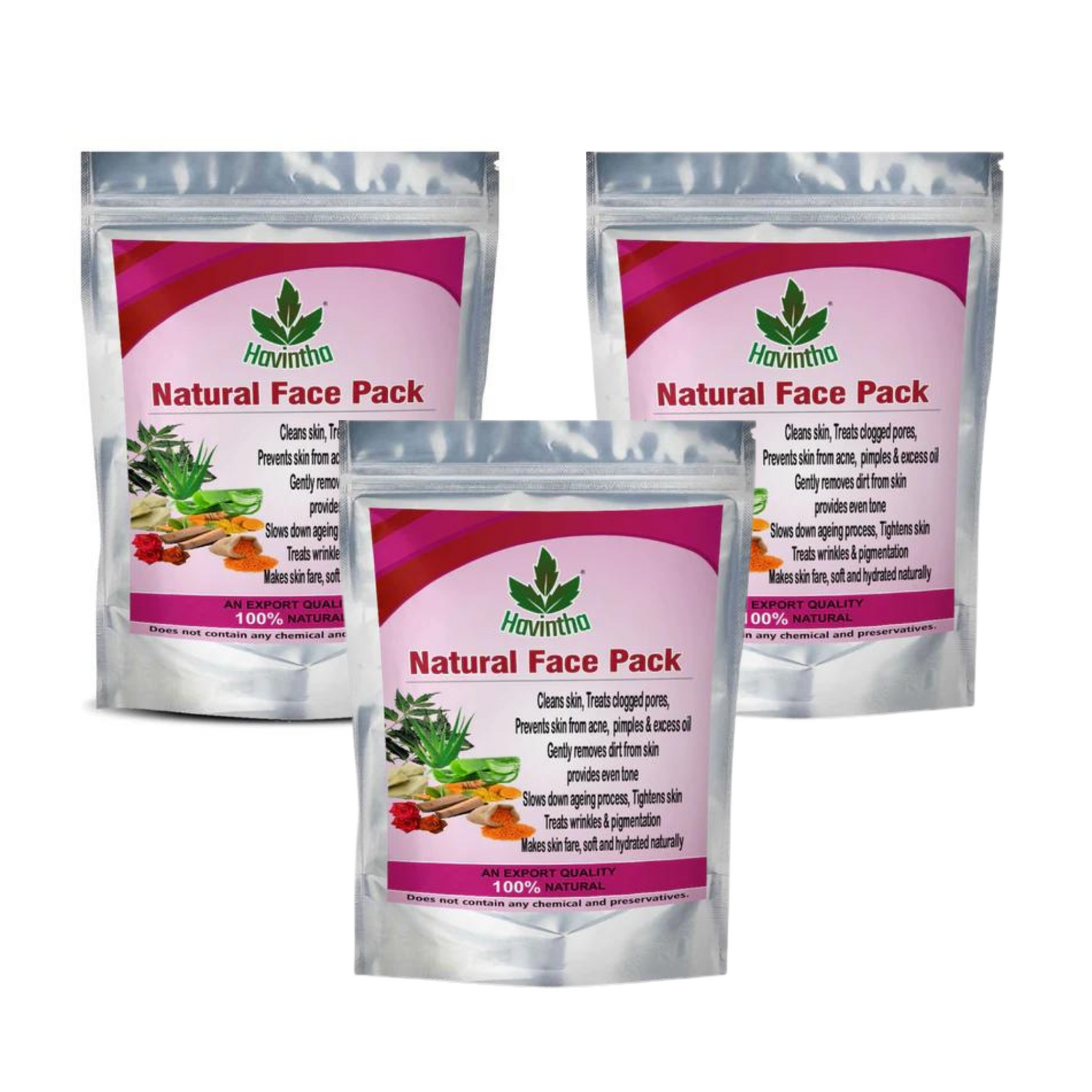 Natural Face Pack of 3