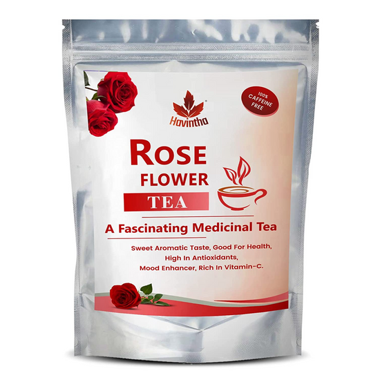 Havintha Natural Rose Tea | Herbal Tea - Rose Petals for Hair and Skin | High in Vitamin C - 50 gm
