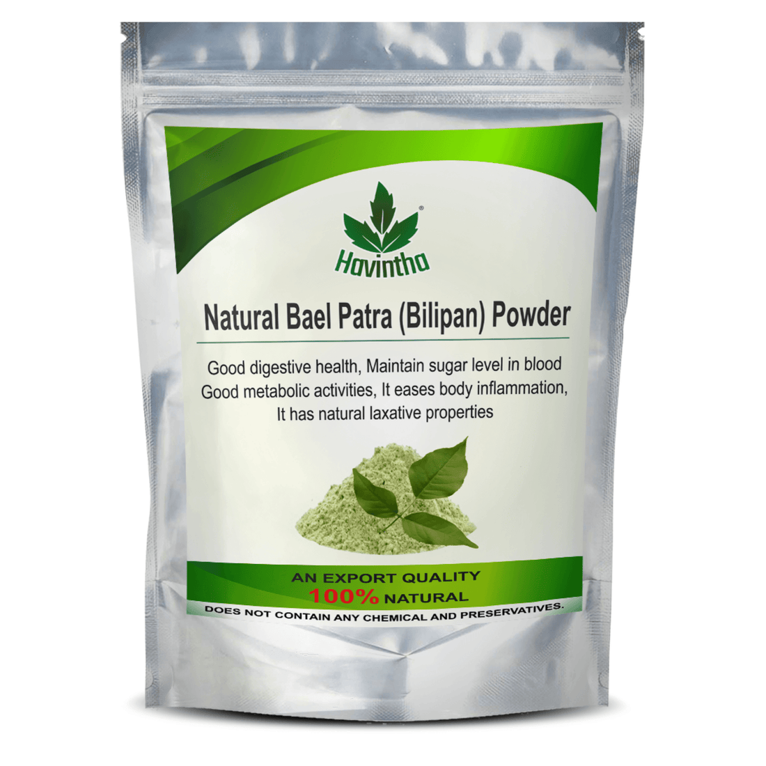 Havintha Natural Bilva Bael Patra/Leaf Powder | Aegle marmelos | Maintains the Healthy Blood Sugar Levels - 227 Grams
