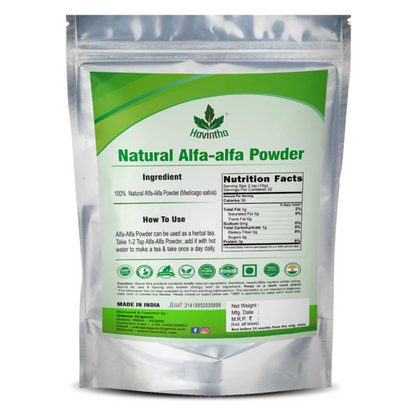 Havintha Natural Alfalfa Grass Powder - 100 g Back