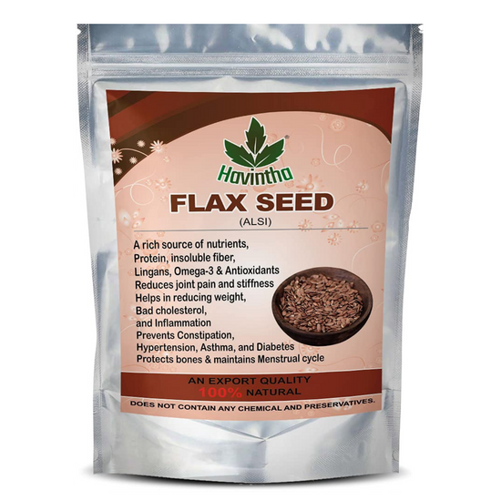 Havintha Natural Flax Seed Powder | High Fiber Food | Omega 3-227 Grams