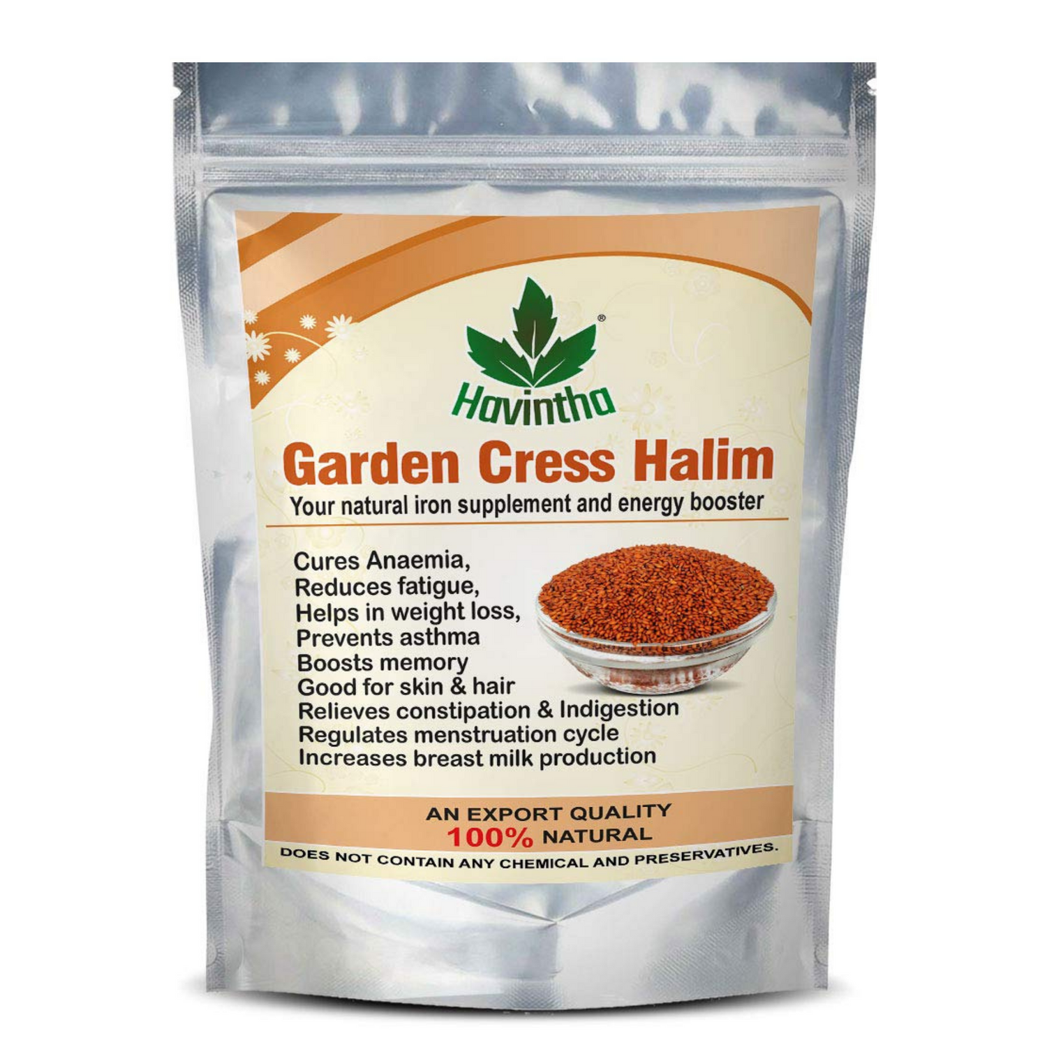 Havintha garden cress halim for asthma indigestion improves skin hair hemoglobin - 227 grams