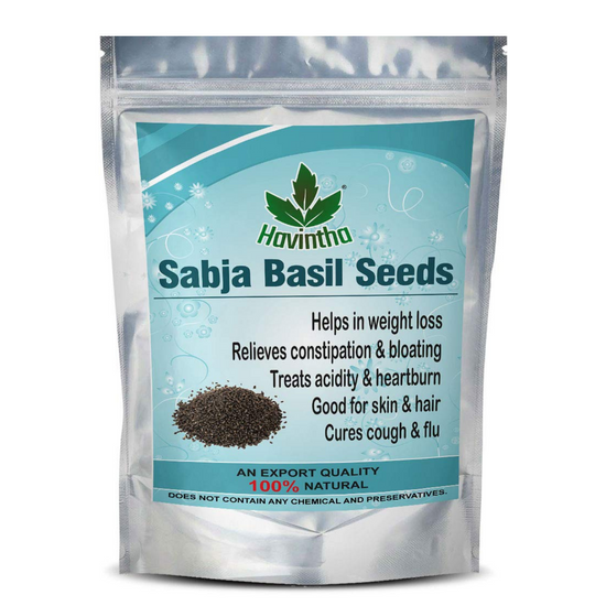 Havintha Sabja basil seeds for constipation diabetes heartburn bloating acidity weight loss - 227 grams